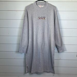 Disney Mickey Mouse sweater dress gray small embroidery women’s size large